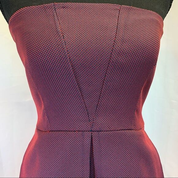 NWOT COS plum maroon strapless dress size 4 - Picture 6 of 12